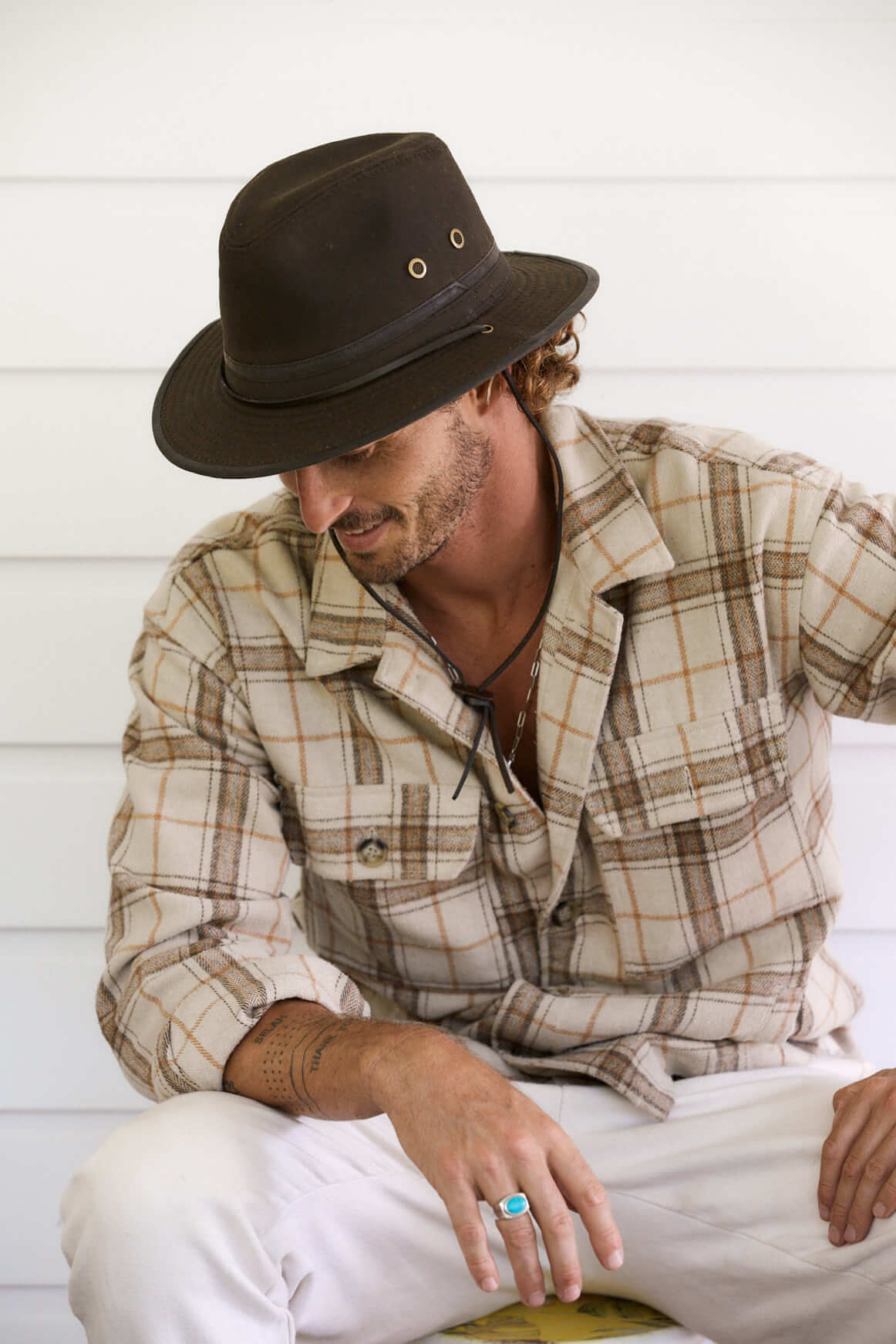 Cloth Hat Outback Hats Mountain Trail Waxed Cotton Hat