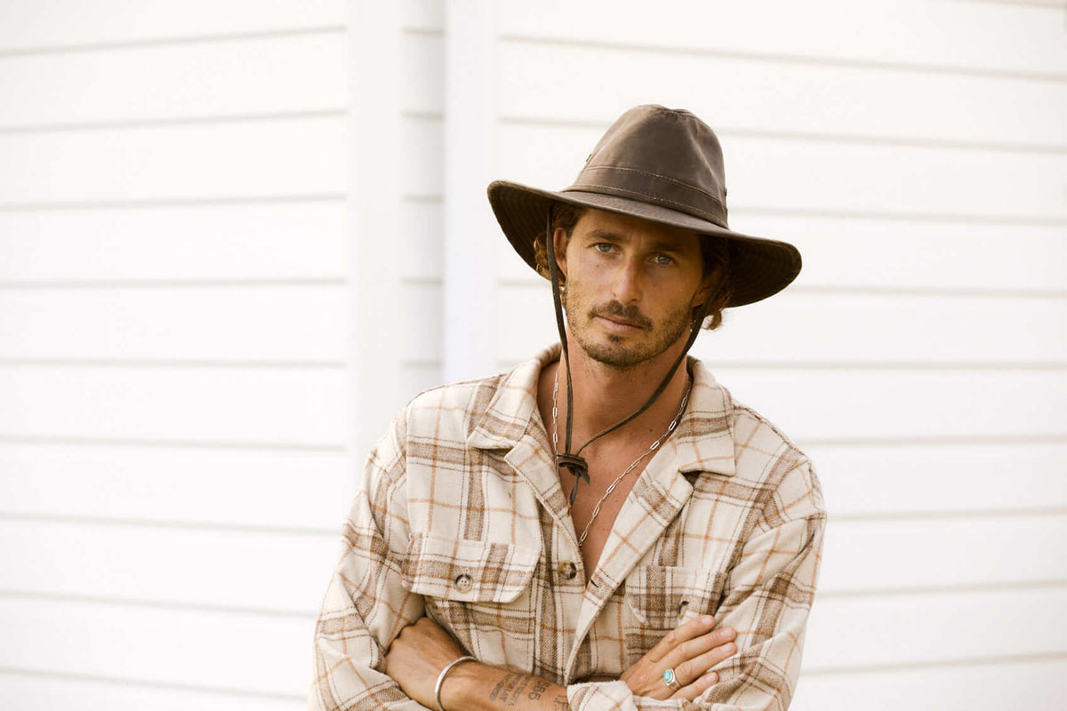 Cloth Hat Outback Hats Tracker Water Resistant Cotton Outback Hat