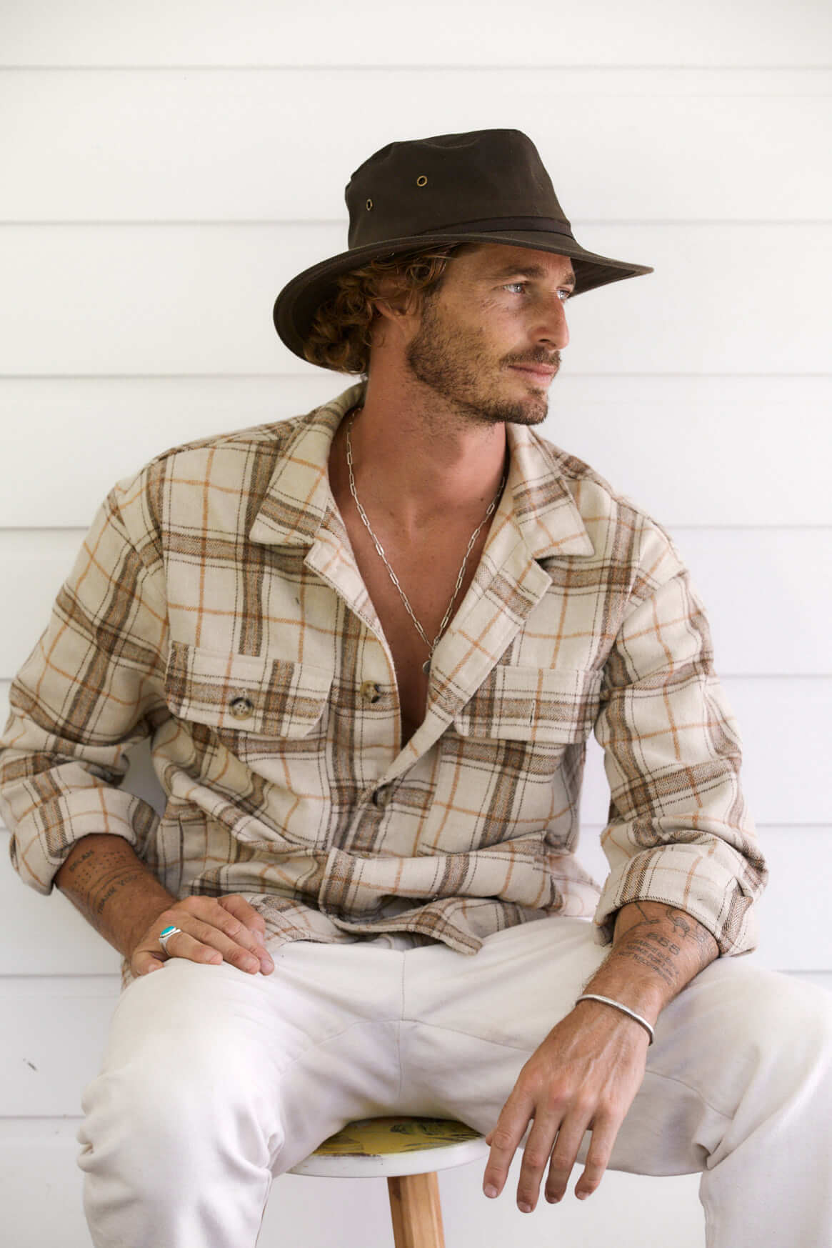 Cloth Hat Safari Hats Portland Waxed Cotton Rain Hat