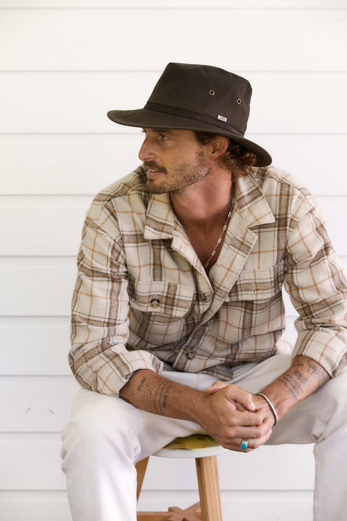 Cloth Hat Safari Hats Portland Waxed Cotton Rain Hat
