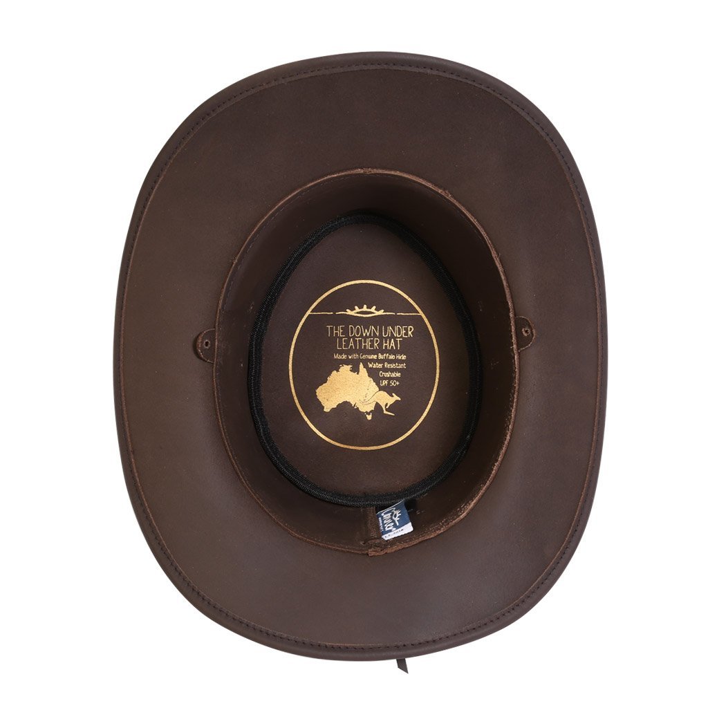 Leather Hat Outback Hats Down Under Leather Hat