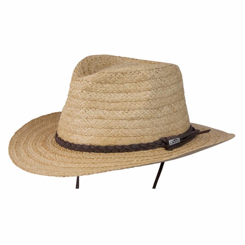 Straw Hat Outback Hats Natural / Small/Medium Myrtle Beach Organic Raffia Hat