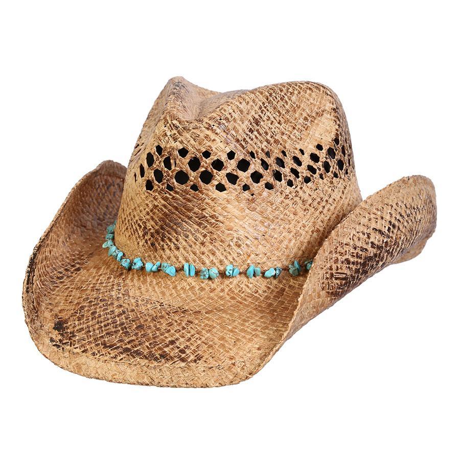 Straw Hat Western Hats Coffee / One Size Durango Turquoise Western Hat