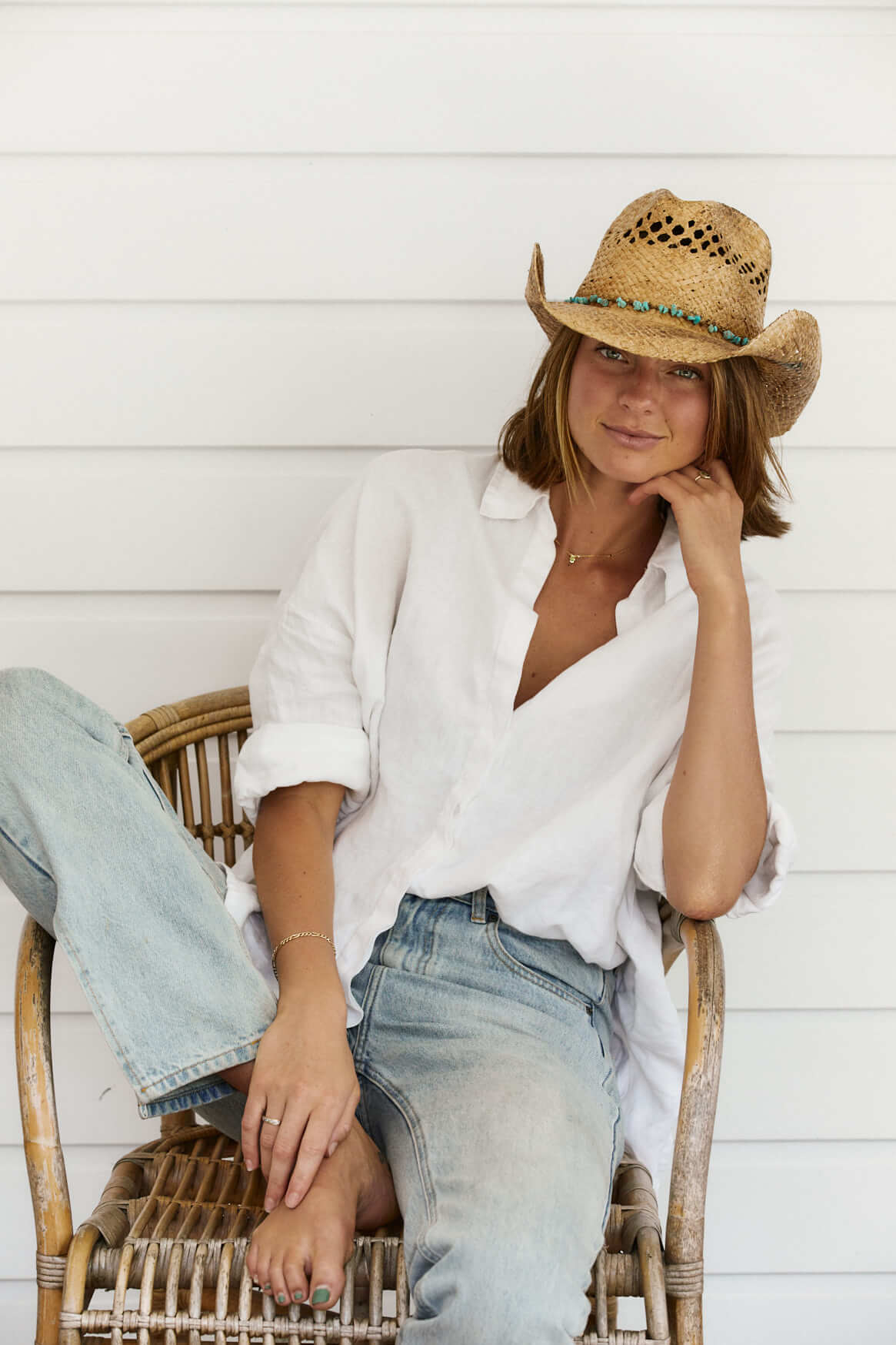 Straw Hat Women's Hat Coffee / One Size Durango Turquoise Western Hat