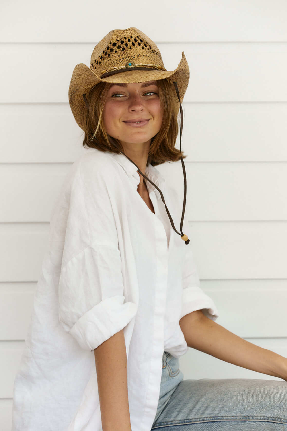 Straw Hat Women's Hat Coffee / One Size Sadie Western Shapeable Raffia Hat