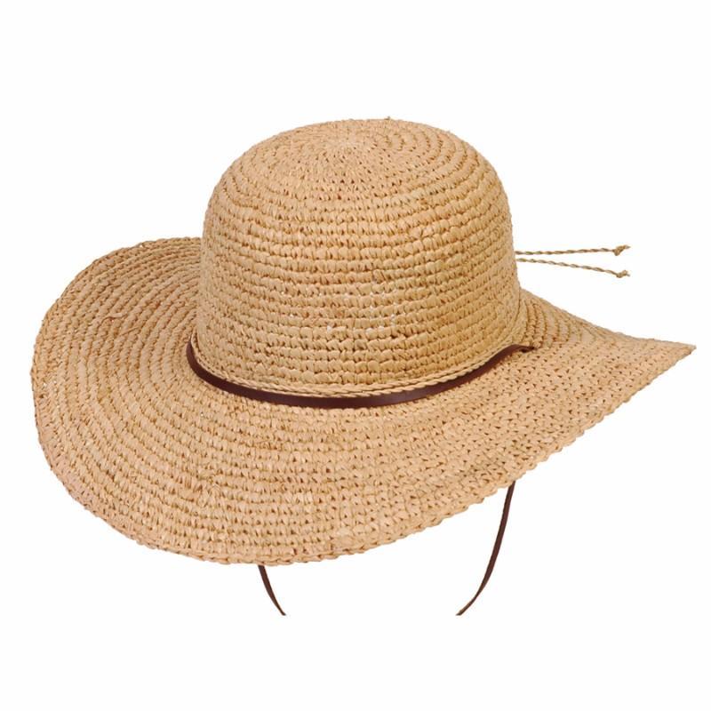 Straw Hat Women's Hat Natural / One Size Tuscany Wide Brim Ladies Summer Straw Hat