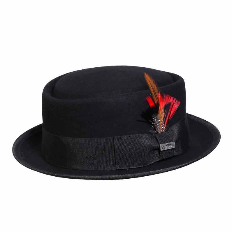 Wool Hat Fedoras Black / Small Mumford Pork Pie Wool Fedora