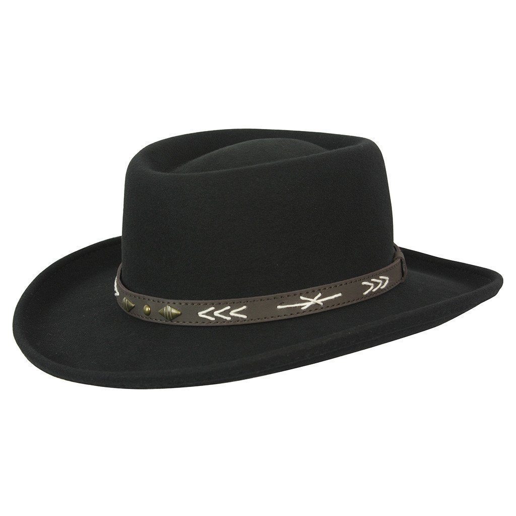 Wool Hat Gamblers Black / Small Arizona Wool Gambler