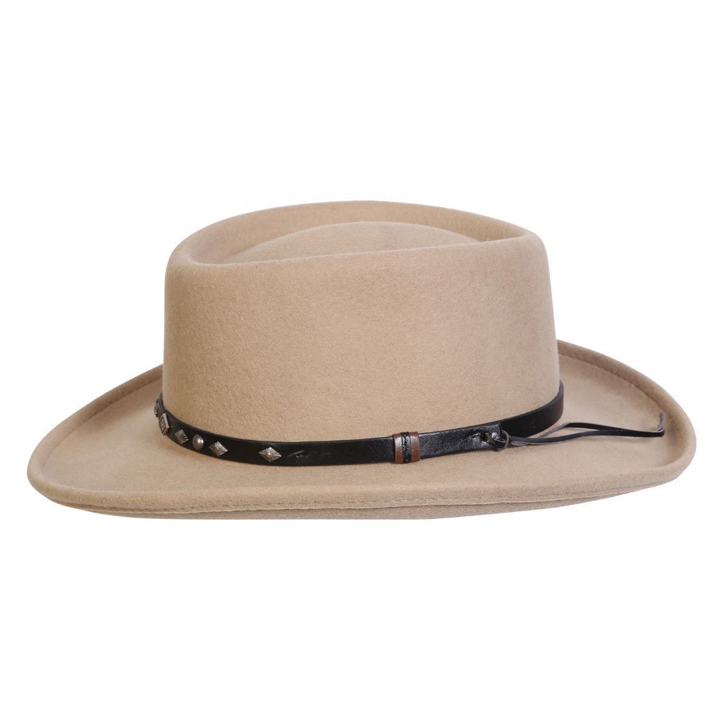 Wool Hat Gamblers Putty / Small Quincy Waterproof Wool Gambler