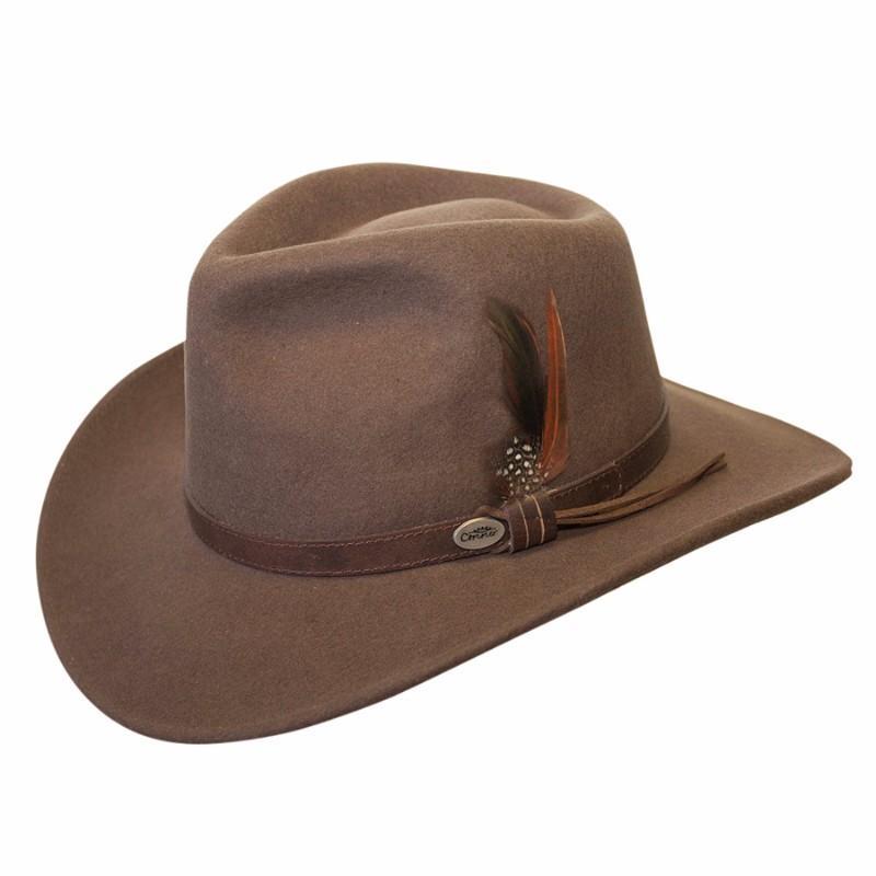 Wool Hat Outback Hats Brown / Small Aussie Wool Crusher Hat
