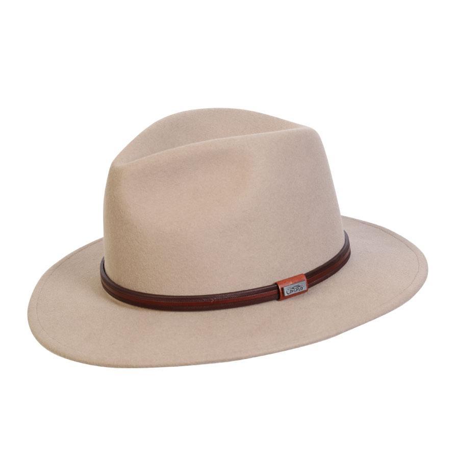Wool Hat Outback Hats Putty / Small Jackeroo Crushable Wool Hat