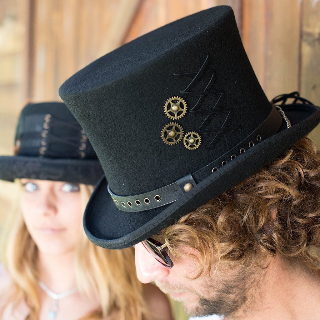 Wool Hat Steampunk Hats Steampunk Wool Top Hat