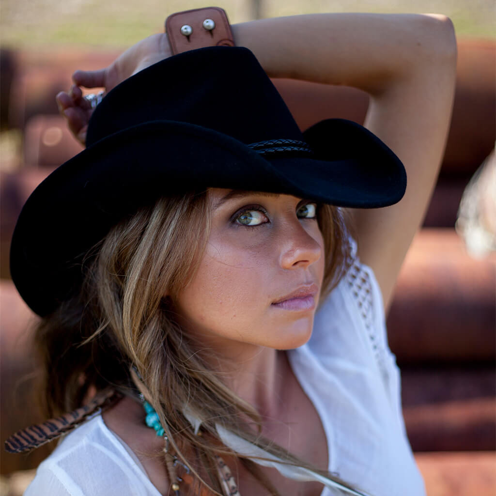 Wool Hat Western Hats Outlaw Western Shapeable Wool Hat